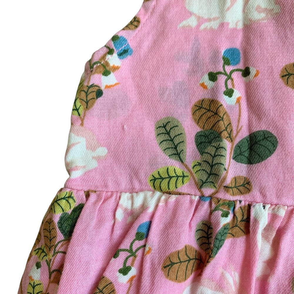 Pink Chicken Bunny Rabbit Print Dress - Picture 6 of 10